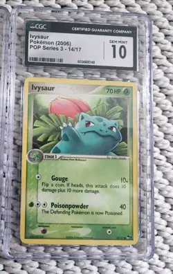 Pokemon Pop Series 3 Ivysaur #14/17 CGC 10 Gem Mint 2006 - Image 1