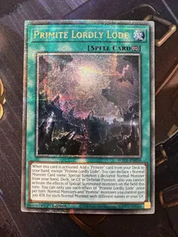 Yugioh! Primite Lordly Lode - ROTA-EN058 Quarter Century Secret Rare 1st Ed NM - Image 1