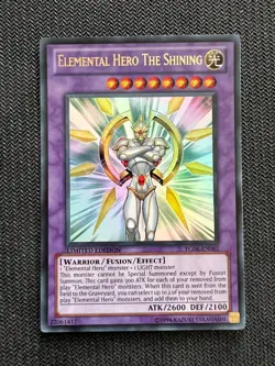 Yugioh Elemental Hero The Shining Limited Edition Ultra Rare YG06-EN001 NM - Image 1