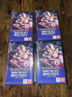 One Piece The Azure Sea's Seven Double Pack Set 9 OP-14 Factory Sealed/New x4 - Image 1
