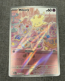 Pokemon Milcery 152/142 SV07: Stellar Crown Illustration Rare Holo TCG Card - Image 1