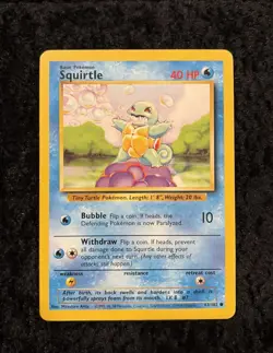 Squirtle 063/102 Pokemon TCG Card Base Set Regular NM - Image 1