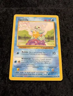 Squirtle 063/102 Pokemon TCG Card Base Set Regular NM - Image 2