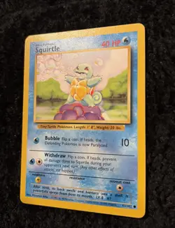 Squirtle 063/102 Pokemon TCG Card Base Set Regular NM - Image 4
