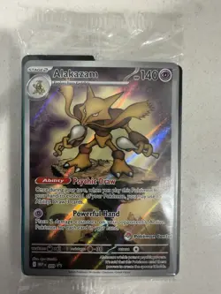 Pokemon TCG Alakazam 009 Black Star Pokemon Center Promo Card SEALED - Image 1