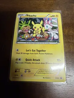 Pikachu - Promo Holo XY Set Black Star XY95 Pokemon TCG Card Rare LP - SWIRL - Image 1