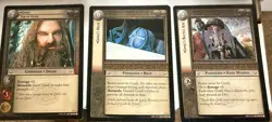 Decipher Lord of the Rings TCG Gimli Son of Gloin, Helm, Battle Axe 3 Rare Cards - Image 1