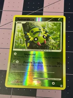 Pokemon TCG 2007 Mysterious Treasures Spinarak 103/123 Reverse Holo Common Card - Image 1