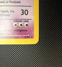 1999 Alakazam 1/102 Base Set Holo Rare Pokemon TCG Card LP-MP - Image 5