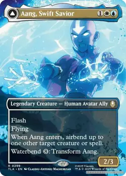 Aang, Swift Savior (0298) (Borderless) [TLA - 298] - NM [Foil] TCG MTG - Image 1