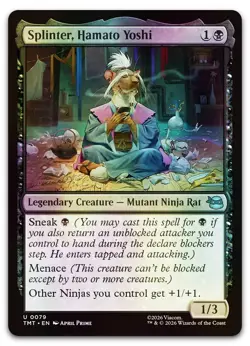 Splinter, Hamato Yoshi #79 (Foil) (NM) TMT Magic MTG - Image 1