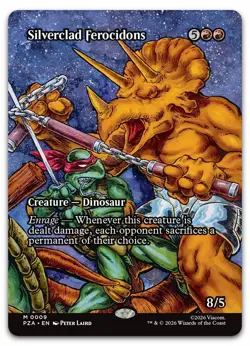 Silverclad Ferocidons (Borderless) #9 (NM) PZA Magic MTG - Image 1