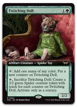 Twitching Doll (Extended Art) #384 (NM) Duskmourn DSK Magic MTG - Image 1