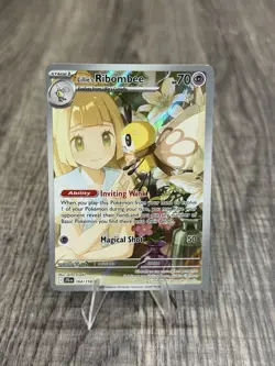 Pokemon TCG Lillie's Ribombee Card Journey Together Illustration, 164/159 - Image 1
