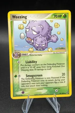 Pokemon TCG Deoxys Set - Weezing 51/107 Card - Light Play Condition - LP + - Image 1