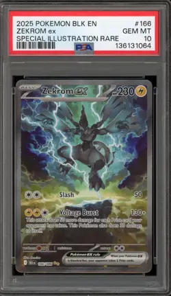 Pokemon Zekrom ex Black Bolt Special Illustration Rare #166 PSA 10 Gem Mint - Image 1