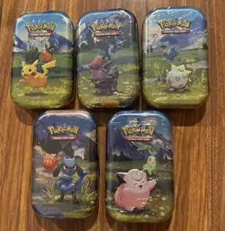LOT OF 5 SEALED ✅ Pokemon TCG Ascended Heroes MINI TINS Brand New Art Set - Image 1