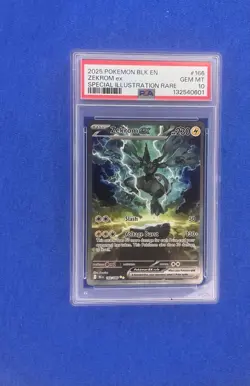 2025 Pokemon BLK EN Zekrom ex Special Illustration Rare #166 PSA 10 - Image 1
