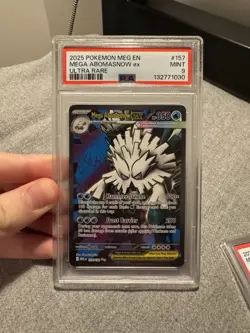 Pokemon Mega Abomasnow EX Ultra Rare Holo Me01 Mega Evolution 157/132 PSA 9 - Image 1
