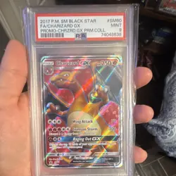 Pokemon 2017 SM Black Star Charizard GX SM60 PSA 9 Promo Full Art Holo - Image 1