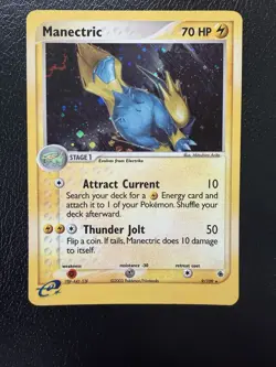 Pokemon TCG Manectric 9/109 Ruby and Sapphire Holo MP - Image 1