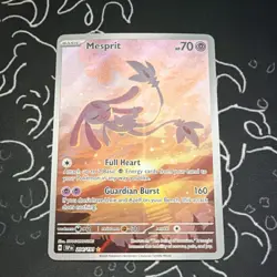 Pokemon TCG Mesprit 204/191 Sv08: Surging Sparks Illustration Rare Holo 2024 - Image 1