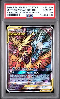 PSA 10 MOLTRES & ZAPDOS & ARTICUNO GX SM210 BLACK STAR PROMO HIF ETB POKEMON 😍 - Image 1