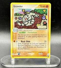 Graveler 34/92 Stamped Pokemon EX Legend Maker 2006 Vintage Reverse Holo LP/MP - Image 2