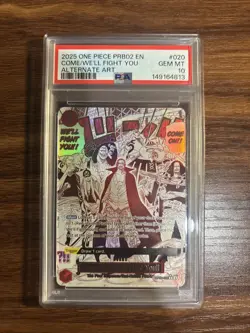 One Piece PRB02 - Come on!! We'll Fight You!! OP09-020 Alt Art PSA 10 English - Image 1