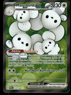 Pokemon Cards Maushold ex 233/182 Paradox Rift Ultra Rare NM - Image 1
