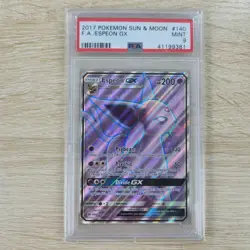 PSA 9 MINT Espeon GX 140/149 Full Art 2017 Pokemon Sun & Moon Base Pokemon Card - Image 1