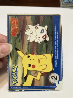 Pikachu 25 Pokemon Burger King PokeTrivia Trading Card Damaged - Image 2