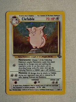 Pokemon Card Clefable 01/64 Jungle Holofoil Unlimited Lightly Played - Image 1