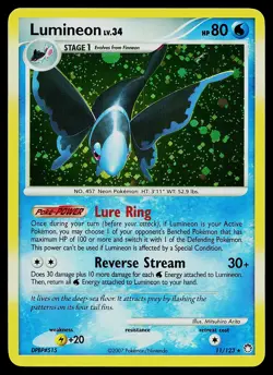 Pokemon Card - Lumineon Mysterious Treasures 11/123 Holo Rare - Image 1