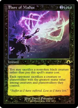 Flare of Malice FOIL RETRO - 408 - Rare - Modern Horizons 3 MH3 MTG - Image 1