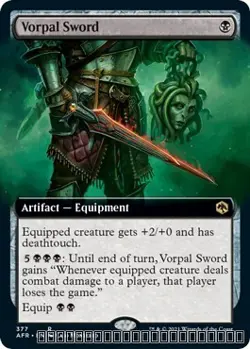 Vorpal Sword (Extended Art) [AFR - 377] - NM [Normal] TCG MTG - Image 1