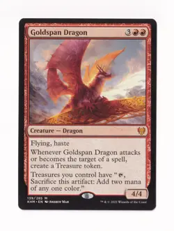 Magic the Gathering Kaldheim #139 Goldspan Dragon - Image 1