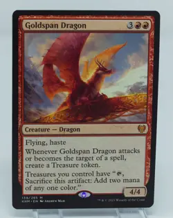 Magic the Gathering Kaldheim #139 Goldspan Dragon - Image 3