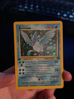 Articuno 1st Edition Holo Fossil 2/62 WOTC Vintage Pokemon Card MP - Image 1