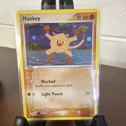 Pokemon Mankey 38/112 FireRed & LeafGreen Reverse Holo Uncommon 50 HP - Image 1