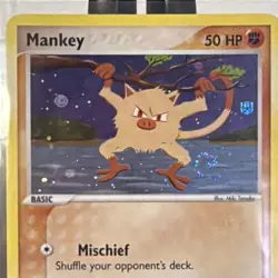 Pokemon Mankey 38/112 FireRed & LeafGreen Reverse Holo Uncommon 50 HP - Image 3