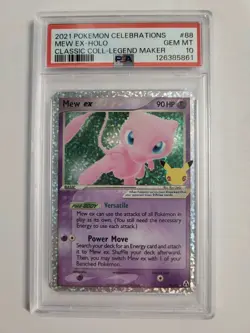 2021 Pokemon Mew ex 88/92 Celebrations Classic Collection PSA 9 MINT - Image 1