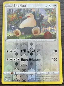 Snorlax 140/202 Pokemon TCG Sword & Shield Reverse Holo MINT NM - Image 1