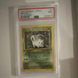 Pokemon Nidoran F 57/64 Jungle 1st Edition PSA 9 Graded Common 60 HP - Image 1