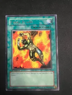 Final Flame LOB-100 1st Asian English Near Mint Rare Yugioh TCG - Image 1