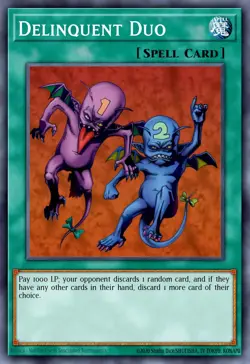 Yugioh RA04-EN114 - Delinquent Duo - Platinum Secret Rare - Image 1