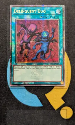 RA04-EN114 Delinquent Duo Quarter Century Secret Rare 1st Ed YuGiOh - Image 1