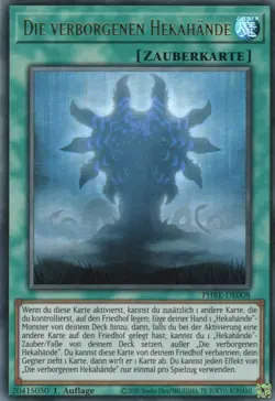 yugioh 1x Die verborgenen Hekahande PHRE-DE008 ULTRA RARE 1AUFLAGE DEUTSCH - Image 1