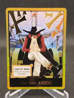 Dracule Mihawk - OP14 - Gold Don!! - Azure Sea's Seven One Piece Card English - Image 1