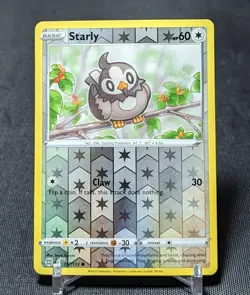 Starly Common Reverse Holo Colorless Brilliant Stars Pokemon TCG Card 117/172 - Image 1